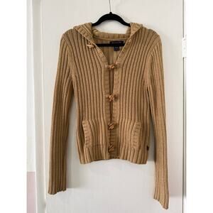 Y2K Abercrombie & Fitch Tan Cardigan (size L)